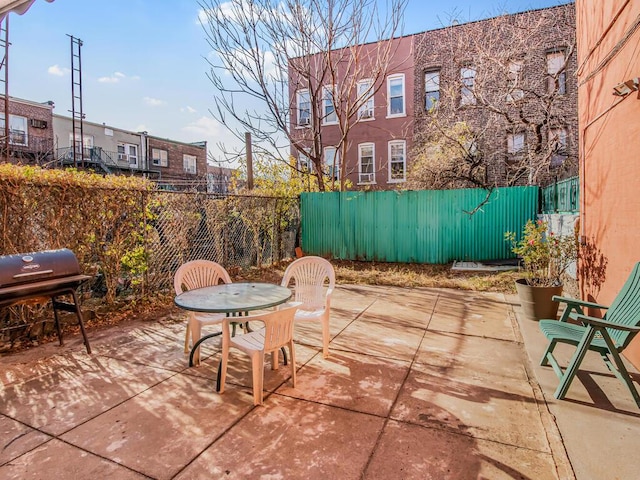 view of patio featuring grilling area