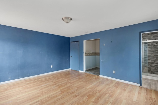 unfurnished bedroom featuring light hardwood / wood-style flooring