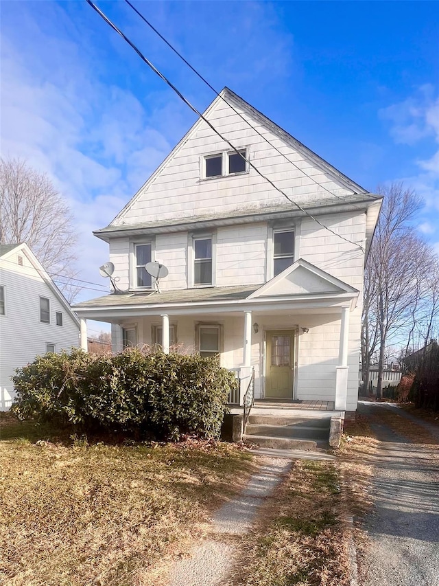 view of front of house with a porch