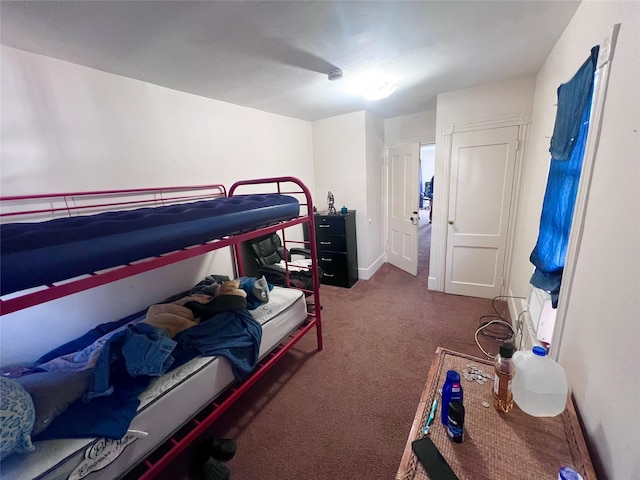 view of carpeted bedroom