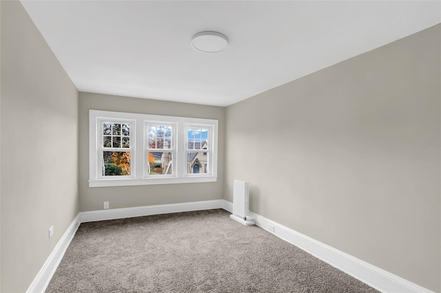 unfurnished room featuring carpet floors