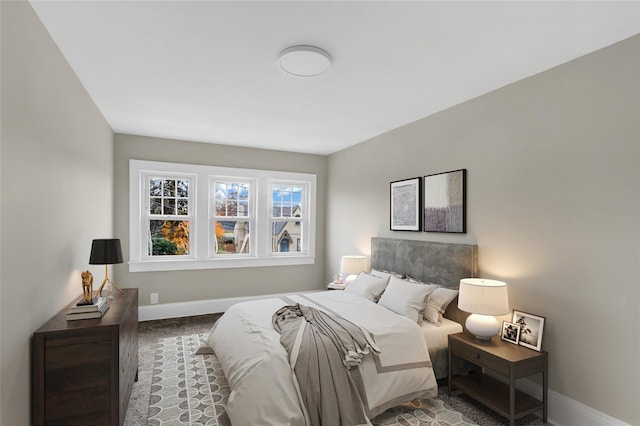 view of carpeted bedroom