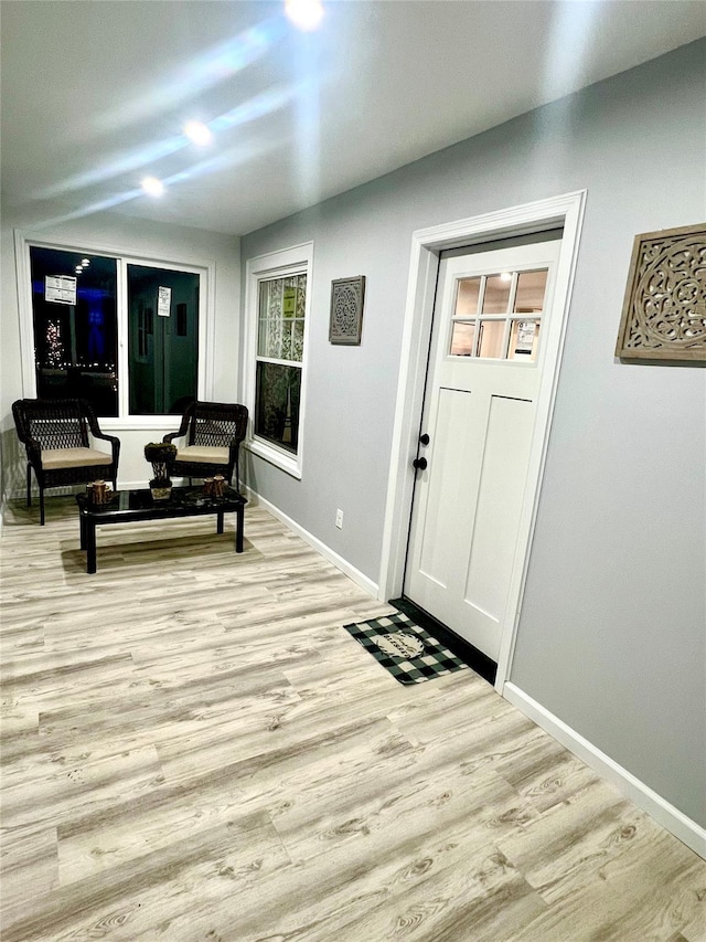 entrance foyer featuring light hardwood / wood-style flooring