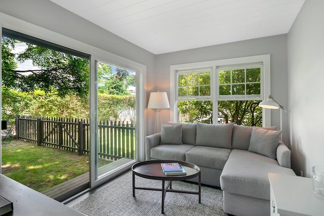 view of sunroom