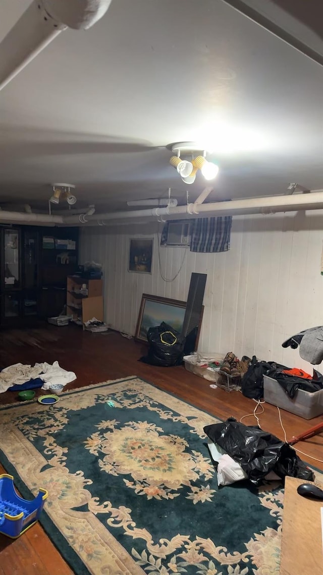 living room featuring dark hardwood / wood-style floors