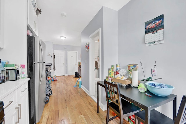 hallway featuring light hardwood / wood-style floors