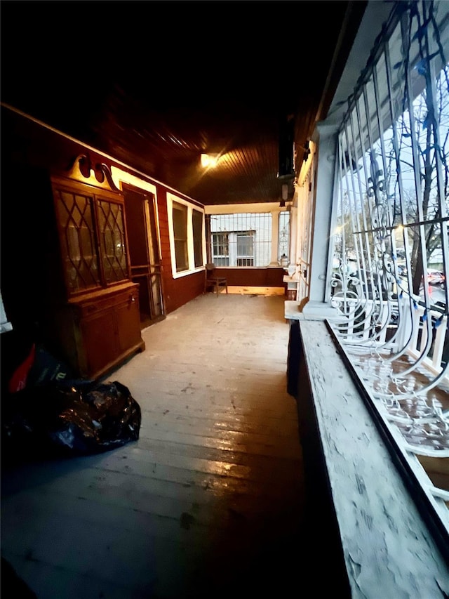 interior space featuring covered porch