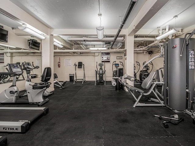 view of workout area