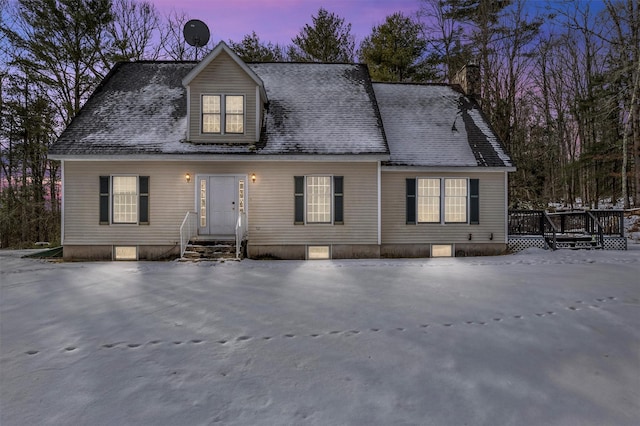 view of cape cod-style house