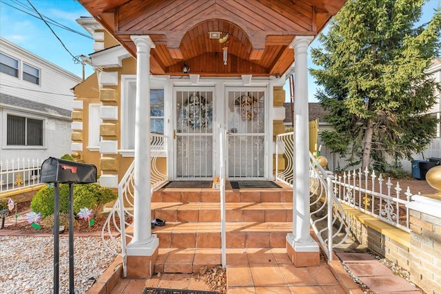 view of doorway to property