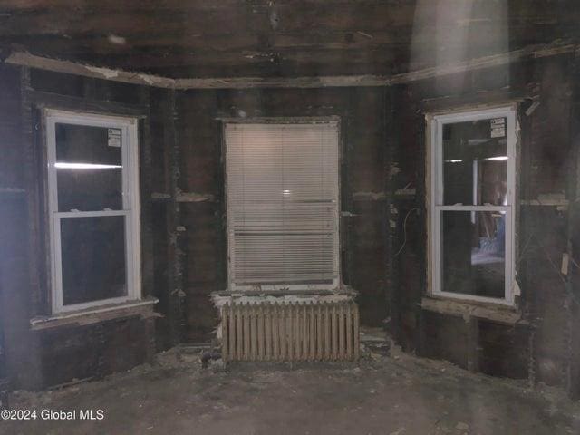 exterior space featuring radiator