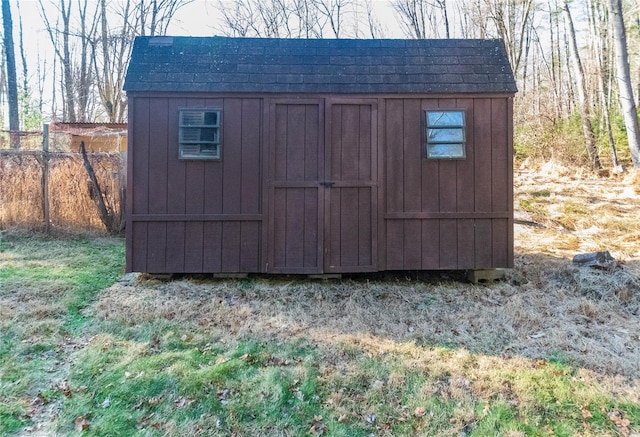 view of outdoor structure