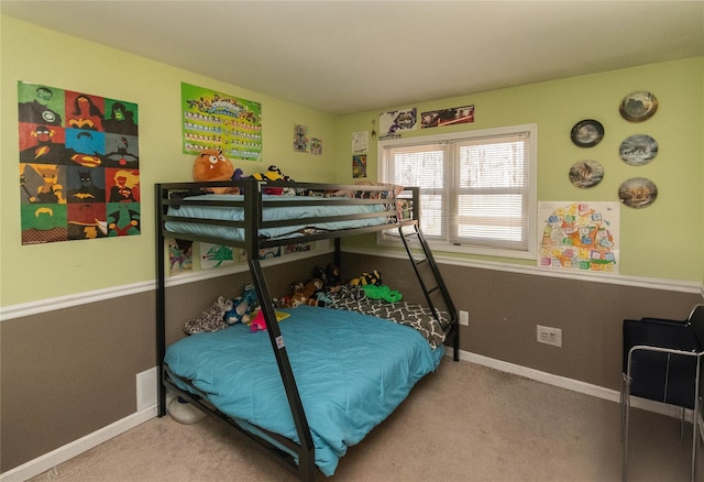 view of carpeted bedroom