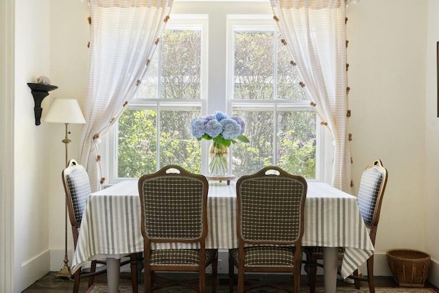 view of dining area