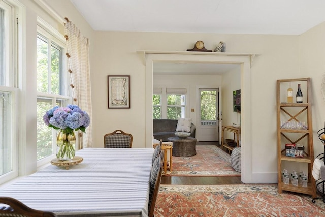 interior space featuring hardwood / wood-style floors