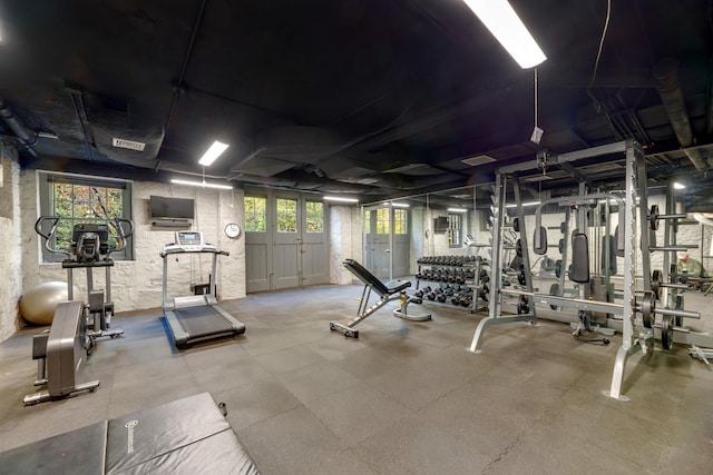 view of exercise room