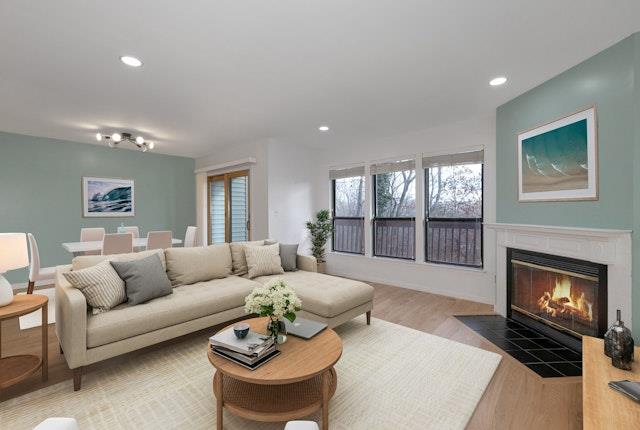 living room featuring hardwood / wood-style floors