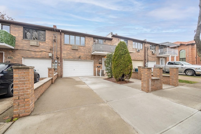 view of property with a garage