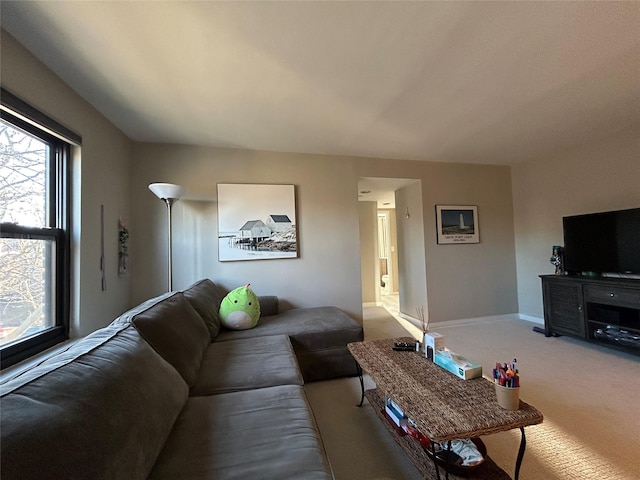 view of carpeted living room