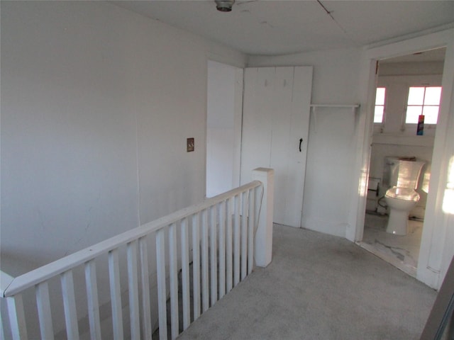 corridor featuring carpet flooring