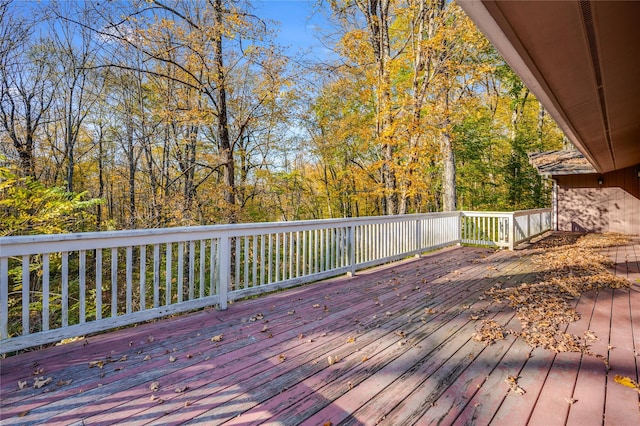 view of wooden deck