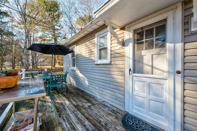 view of wooden deck