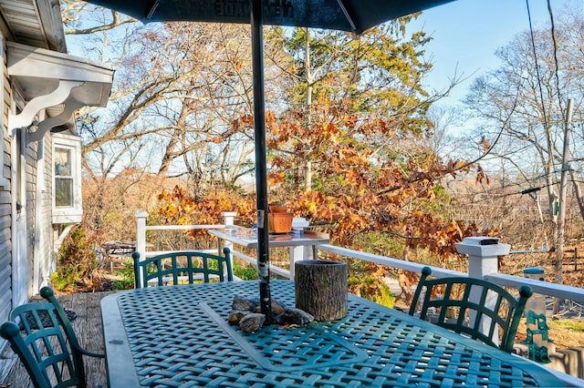 view of wooden terrace