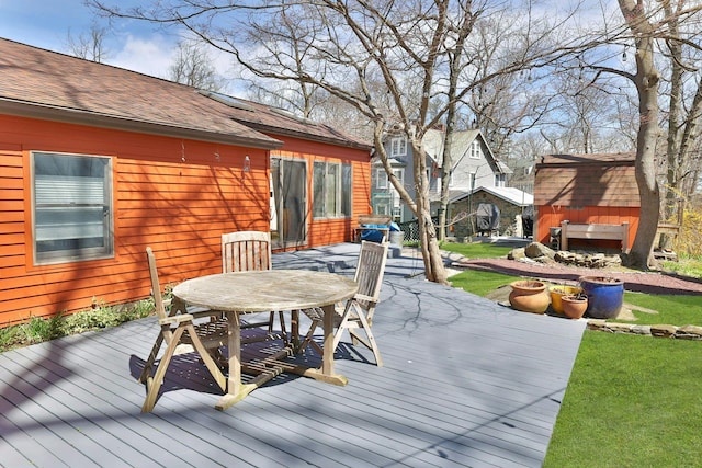 view of wooden deck