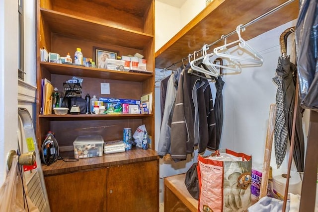 view of walk in closet