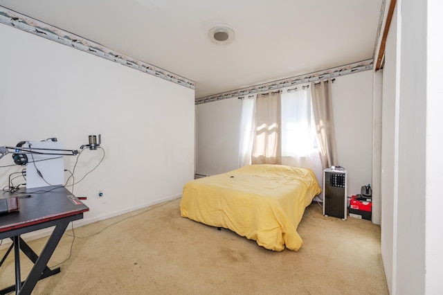 bedroom with carpet