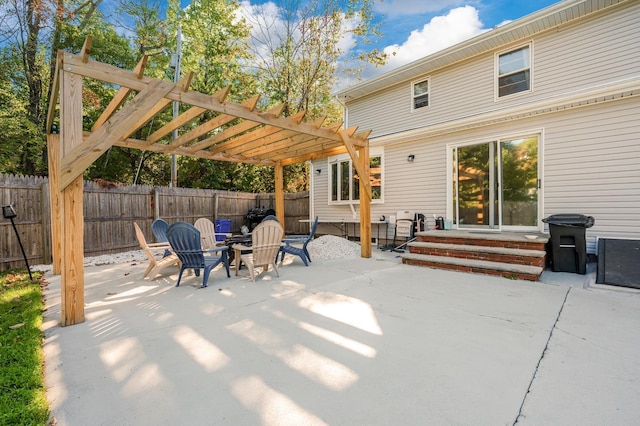 view of patio / terrace with a pergola