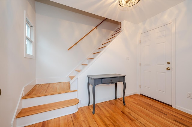 entryway featuring light hardwood / wood-style flooring