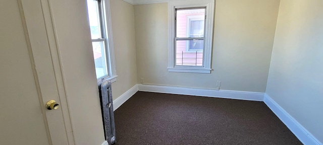 view of carpeted spare room