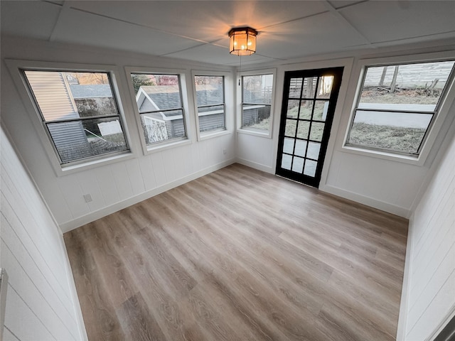 empty room featuring light wood-type flooring