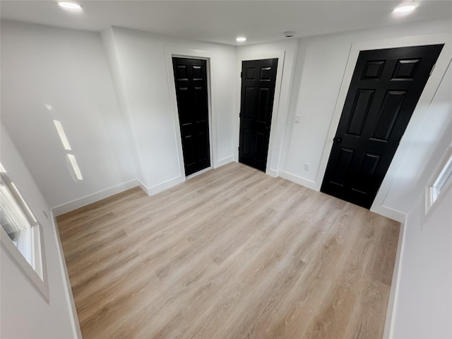 interior space with light wood-type flooring