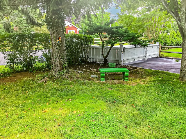 view of yard featuring a water view