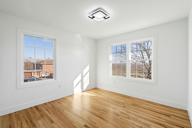 empty room featuring light hardwood / wood-style flooring