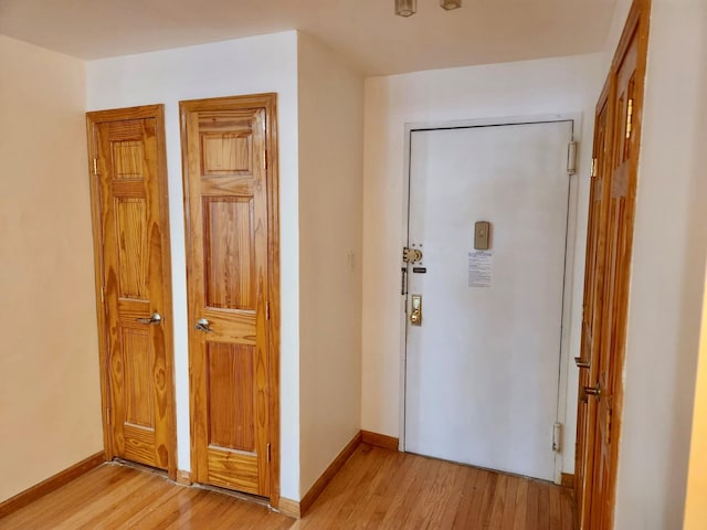 entrance foyer featuring light hardwood / wood-style flooring