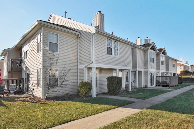 exterior space with a lawn