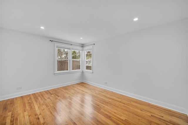 empty room featuring light hardwood / wood-style floors