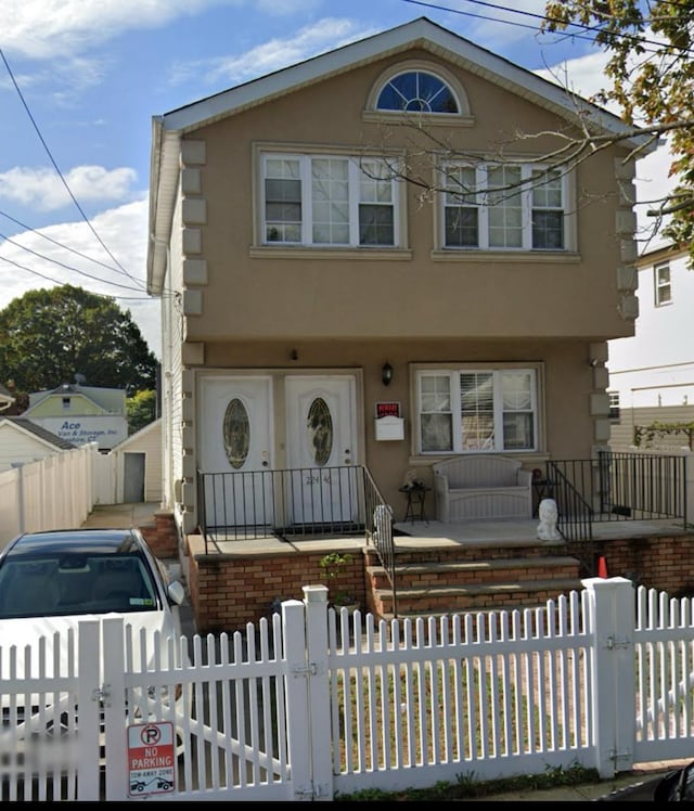 view of front of home with covered porch