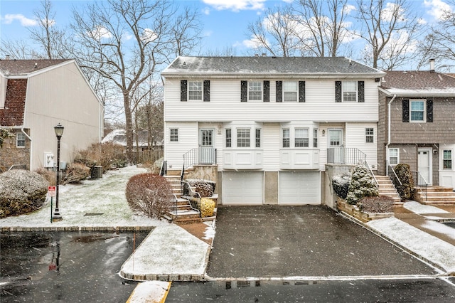 view of property with a garage