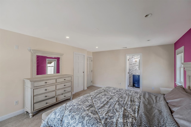 view of carpeted bedroom