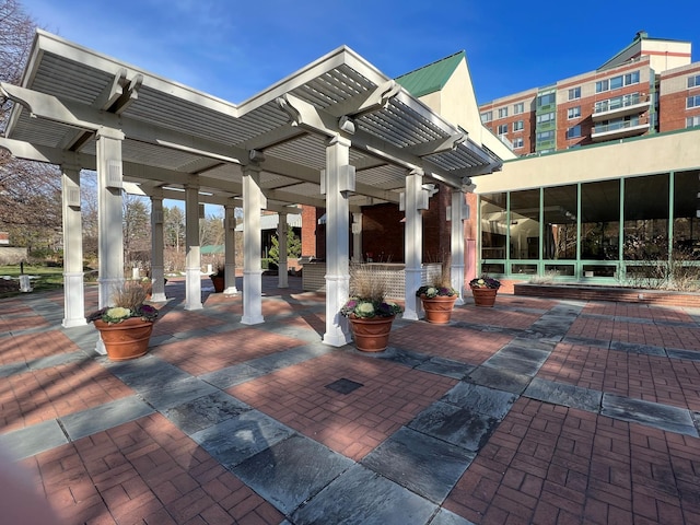 view of patio / terrace with a pergola