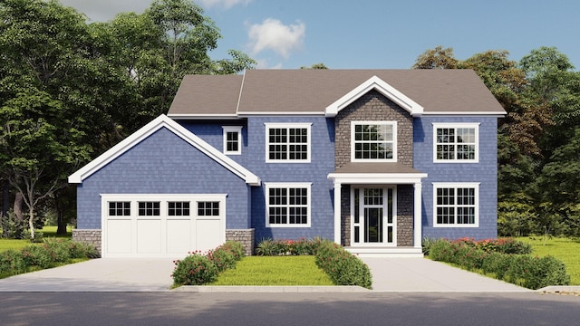 view of front of home featuring a garage