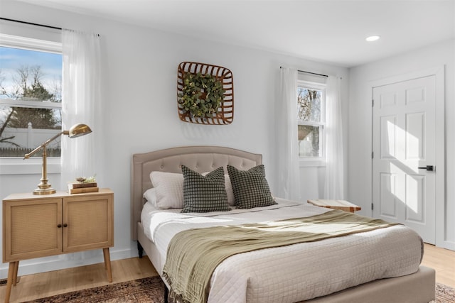 bedroom featuring hardwood / wood-style flooring