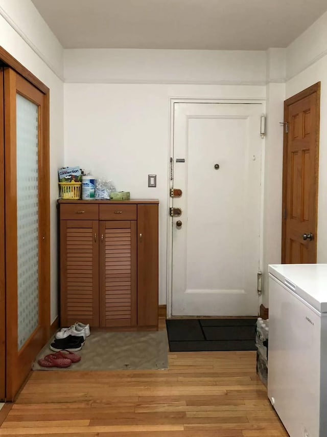 entryway featuring light hardwood / wood-style floors