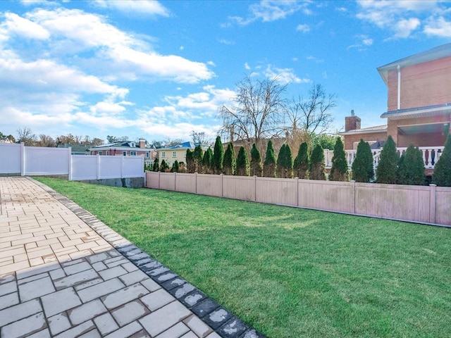 view of yard featuring a patio area