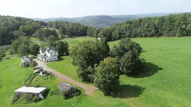 drone / aerial view featuring a rural view