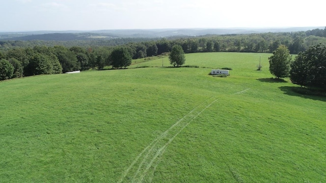 aerial view with a rural view